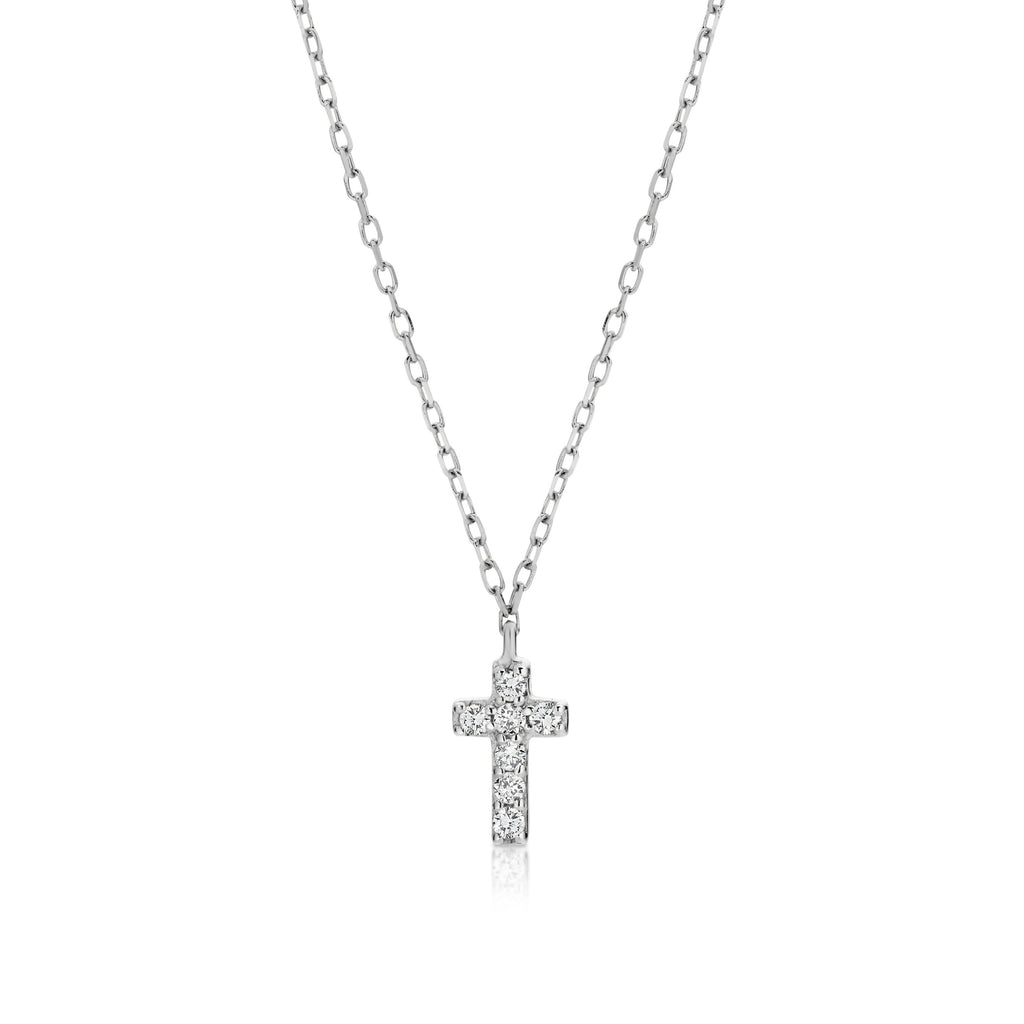 Ikon Diamond Cross White Gold - MilaMela.com