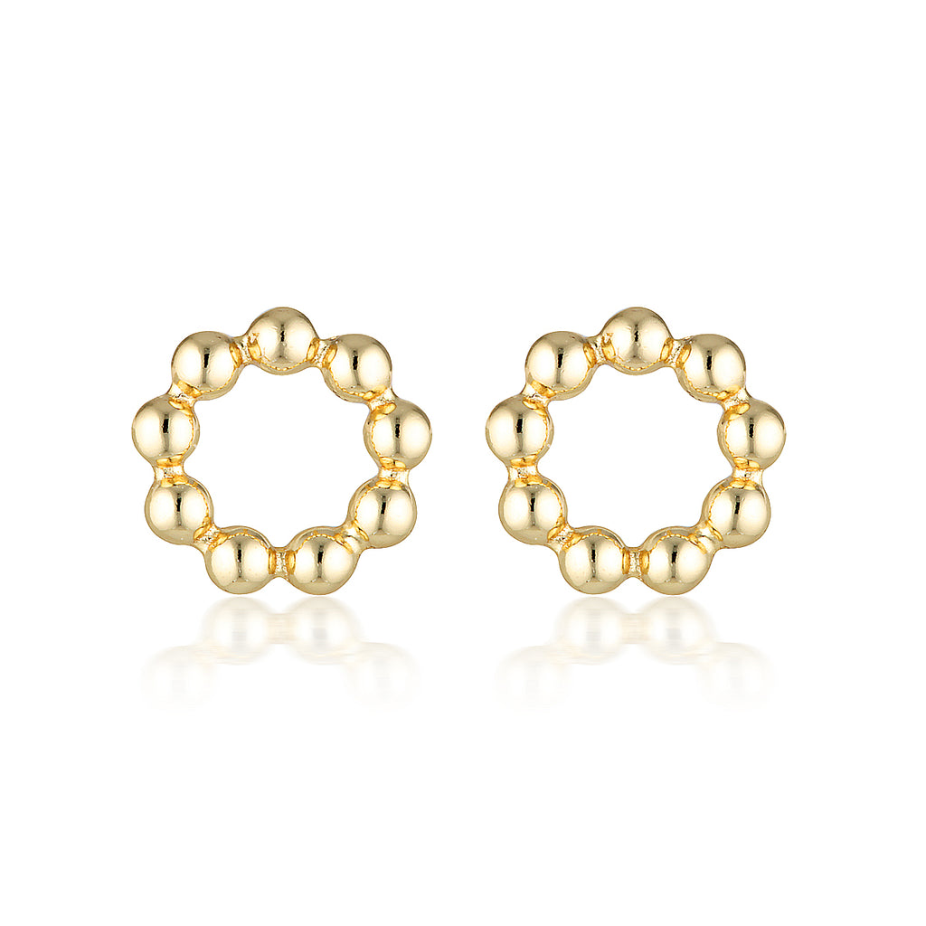 Bead Circle Earring Gold - MilaMela.com