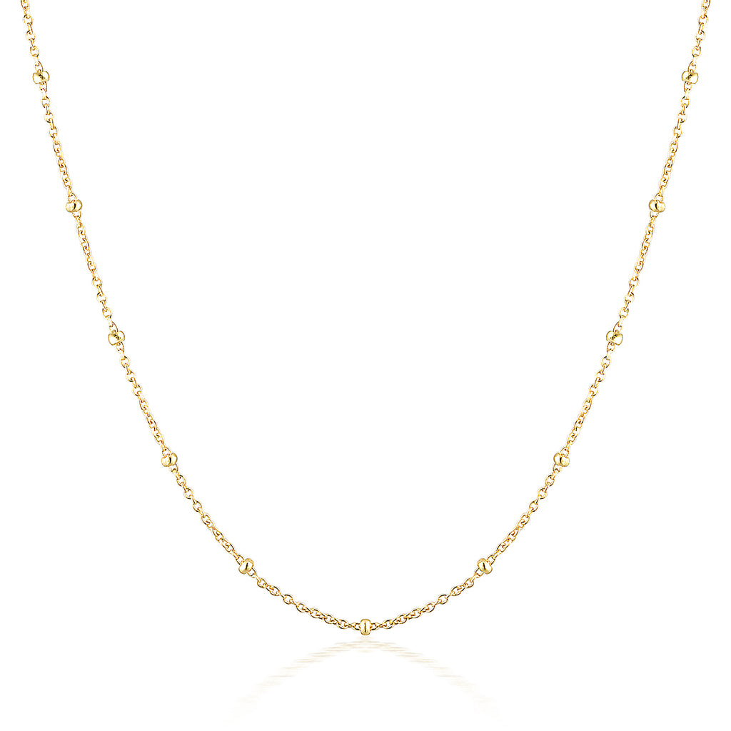 Bead Chain Necklace Gold - MilaMela.com