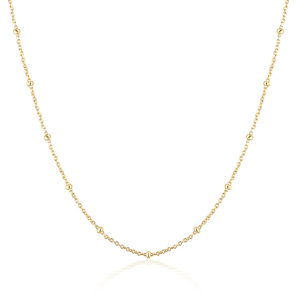 Bead Chain Necklace Gold - MilaMela.com