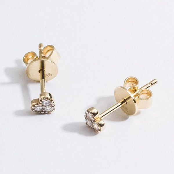 Diamond Heart Earrings - MilaMela.com