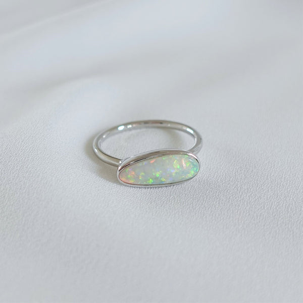 Calliope Australian White Opal Ring - MilaMela.com
