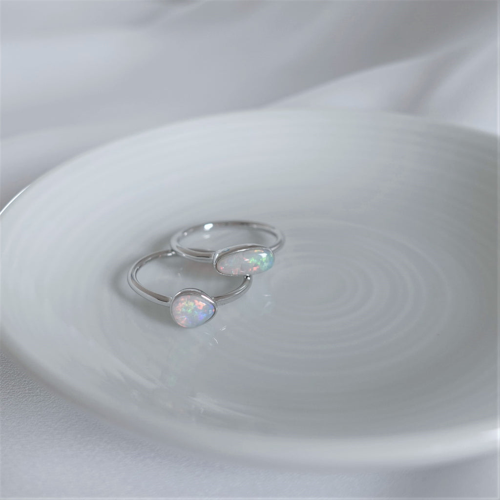Sorrento Australian White Opal Ring - MilaMela.com
